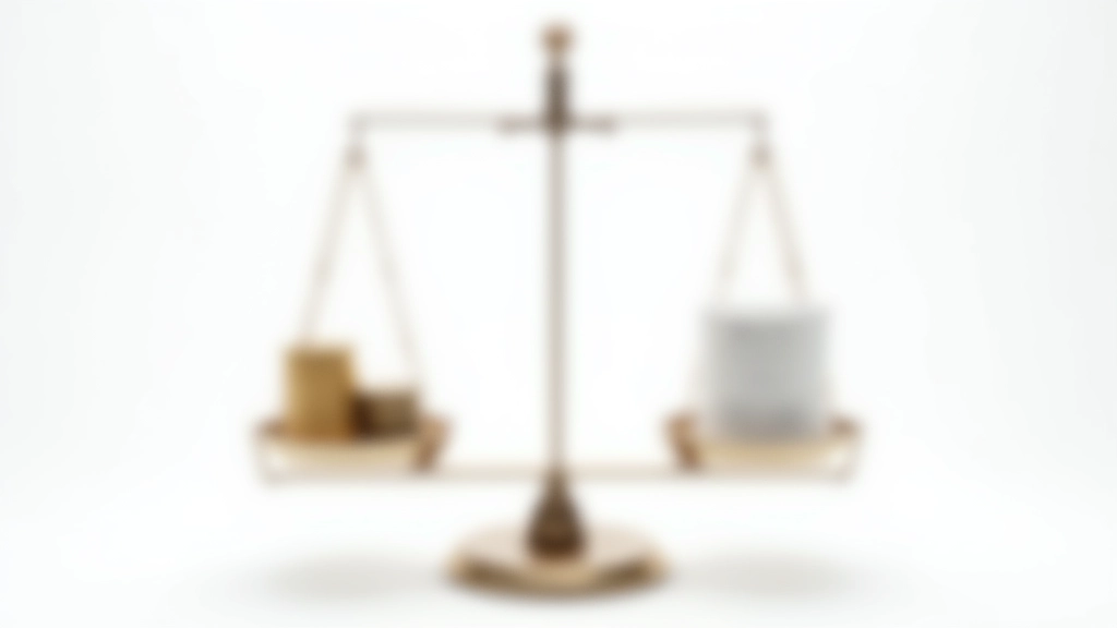 Balance représentant l'équilibre entre rendement et conservation du capital avec pièces et documents